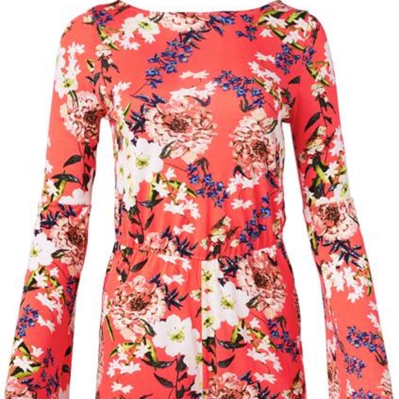 Twist Back Floral Romper - Picture 1 of 8